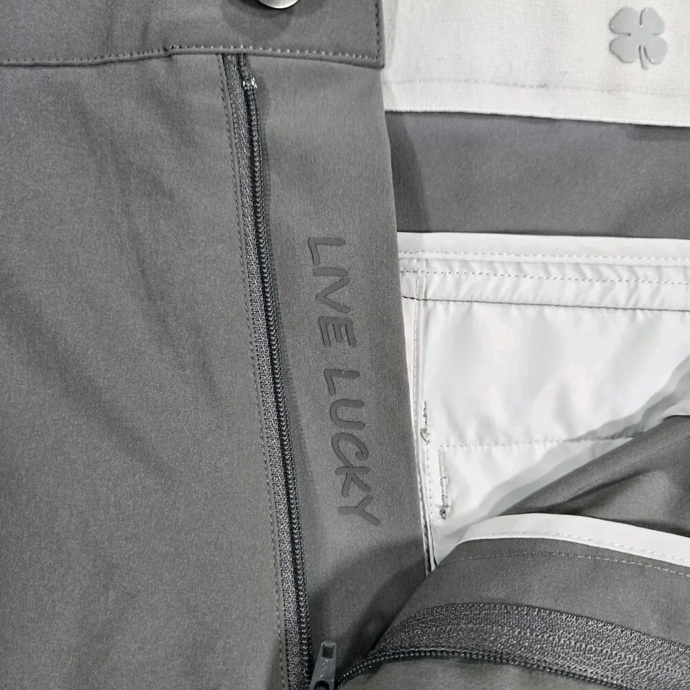 Mens Black Clover Live Lucky Gray Pants 36x33
